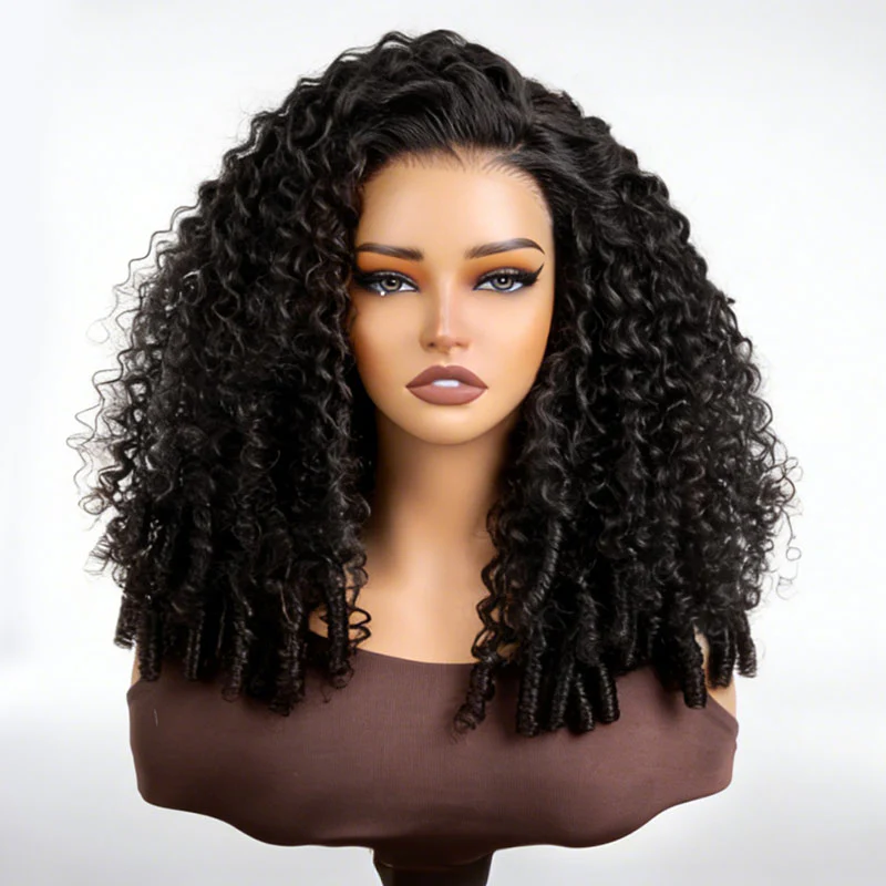 QVR Burmese Curly 5X5 Lace Closure Wig Ready To Go Design Virgin Human Hair Wigs - Image 9