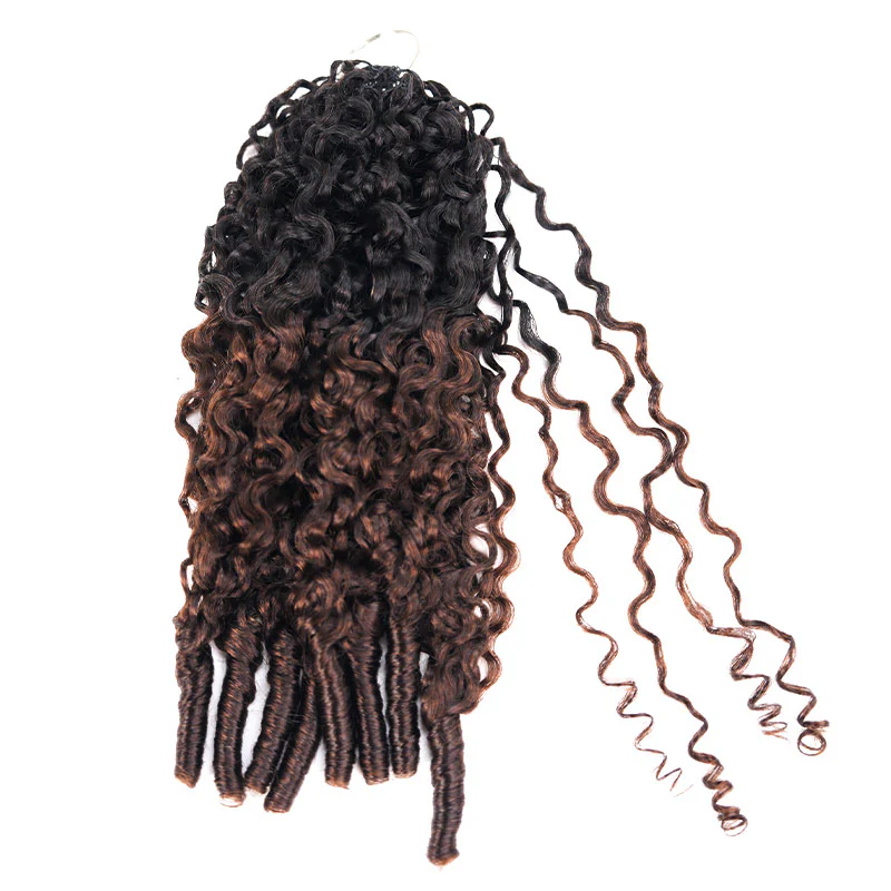 QVR Burmese Curly Feather Crochet Human Hair Salt Pepper Machine Made Crochet Weave Hair Extensions - Image 13