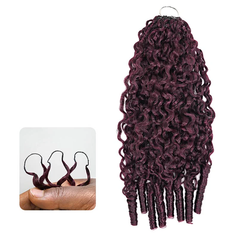 QVR Burmese Curly Feather Crochet Human Hair Salt Pepper Machine Made Crochet Weave Hair Extensions - Image 10