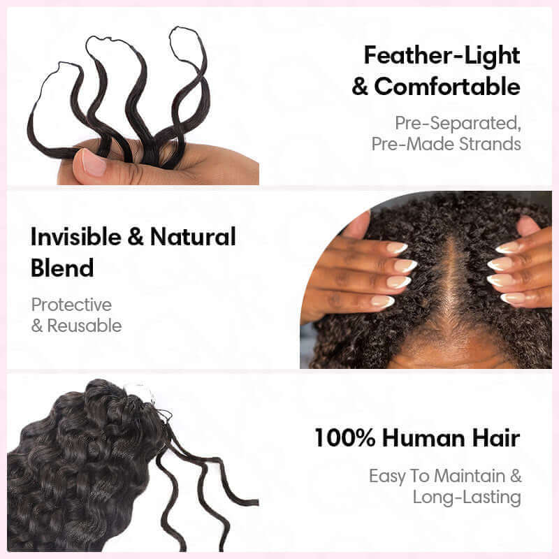 P3G5|Burmese Curly Feather Crochet Human Hair - Image 7