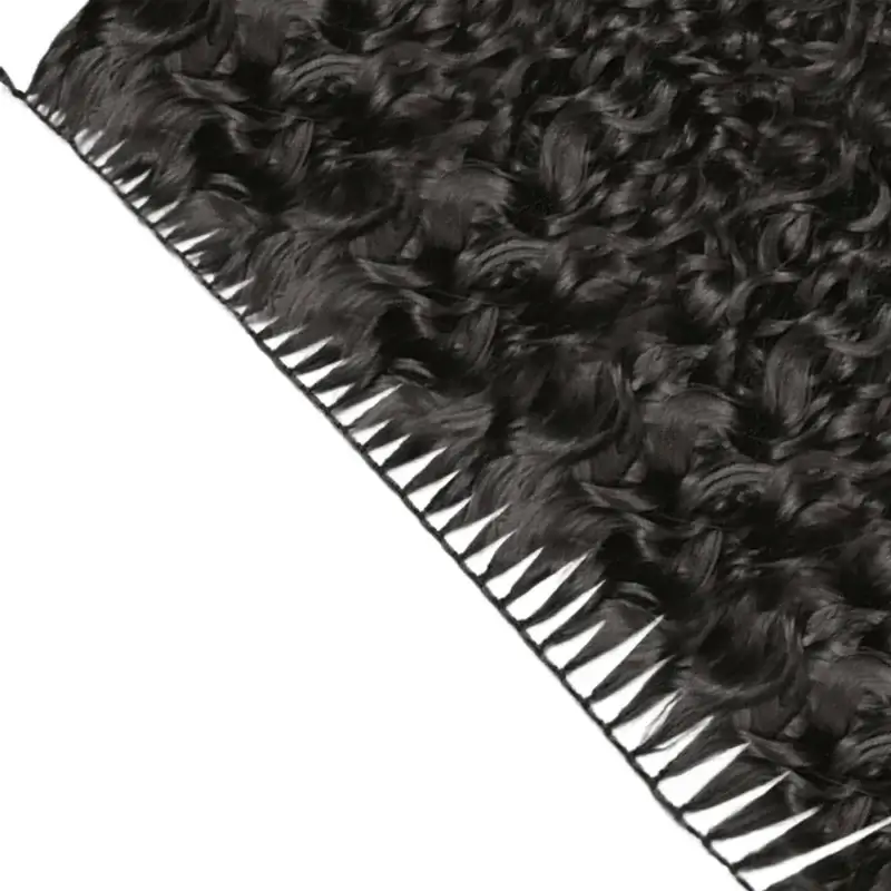 QVR Dark Brown #4 Water Wave Soft Feather Crochet Braids Human Hair Extensions - Image 11