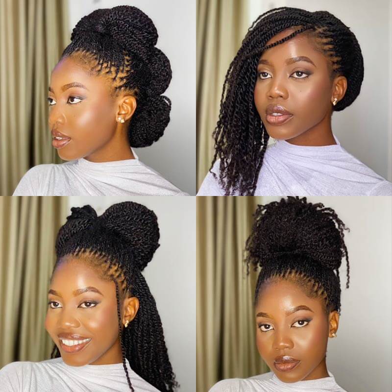 QVR Brazilian Remy Hair Afro kinky Bulk Human Hair For Braiding Dreadlock Hair - Image 11