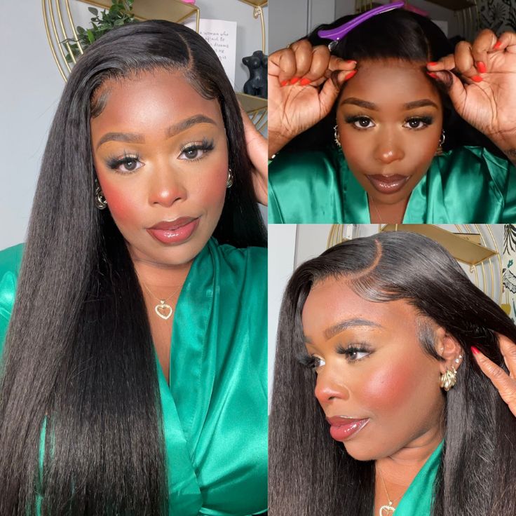QVR Glueless 13x4/4x4/5x5 Lace Closure Wig Yaki Kinky Straight Wear and Go Human Hair Wigs - Image 5