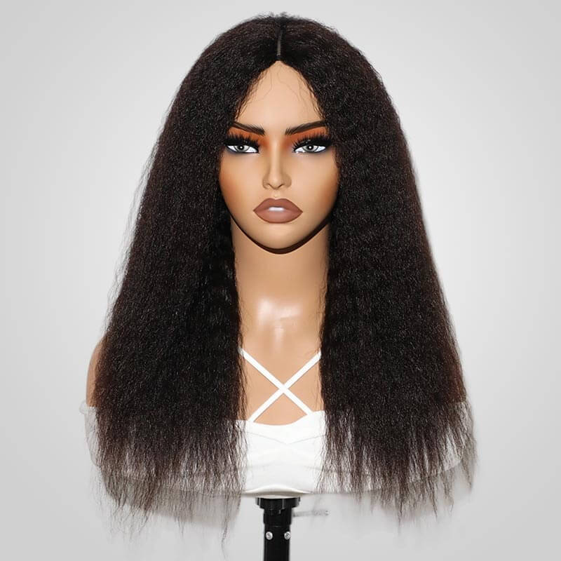 QVR Kinky Curly V Part Wigs Human Hair Beginner Friendly No Leave Out - Image 12
