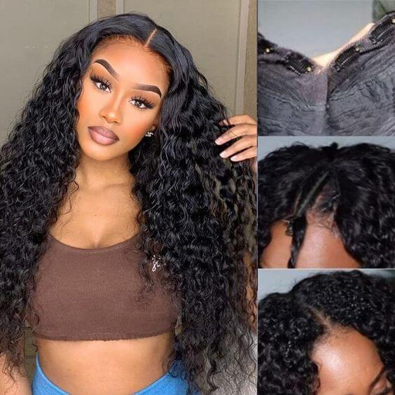 QVR Kinky Curly V Part Wigs Human Hair Beginner Friendly No Leave Out - Image 20