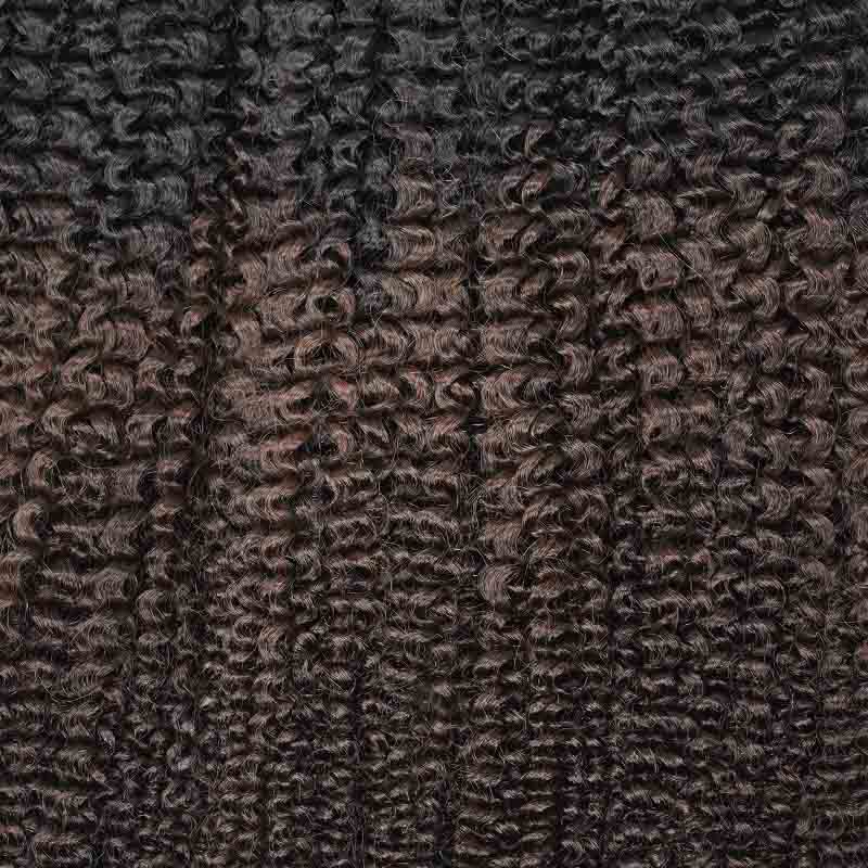 QVR Ombre Brown #T1B/4 Feather Crochet Human Hair Afro Kinky Curly Machine Made Crochet Weave Hair Extensions - Image 3