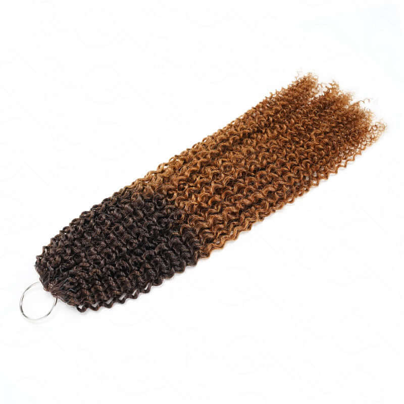QVR Ombre #T4/30 Human Crochet Hair Afro Kinky Curly Machine Made Feather Crochet Hairstyle - Image 6