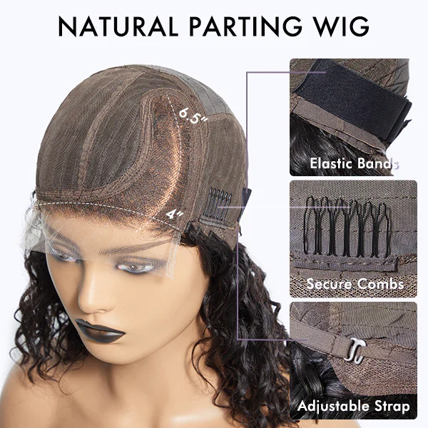 QVR Side Part Pixie Cut Short Wigs T Part Lace Wigs - Image 9