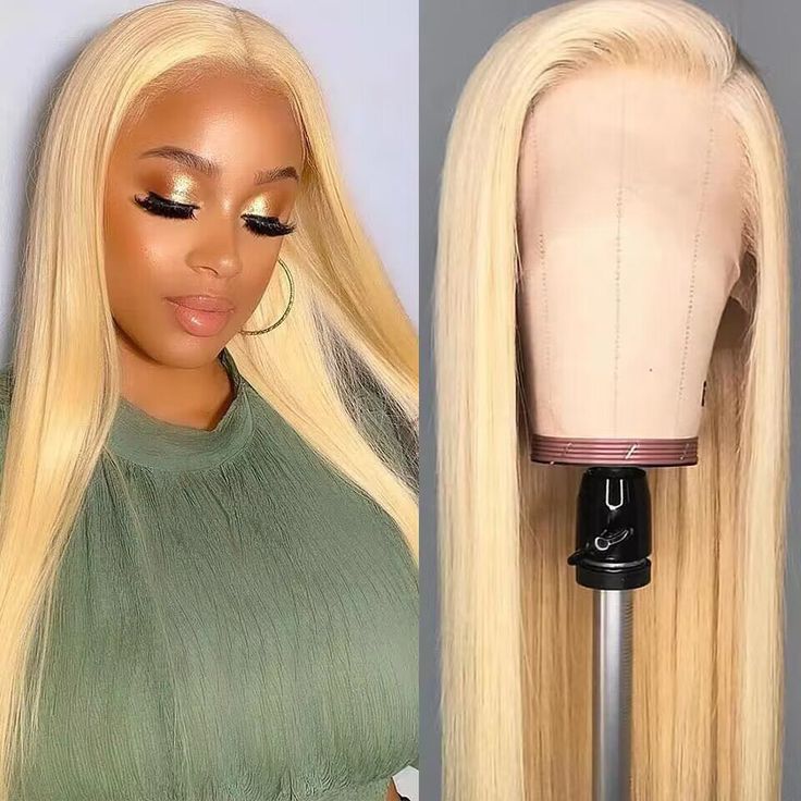QVR Straight 613 Blonde Color 13x4 Transparent Lace Front Wigs Human Hair - Image 4