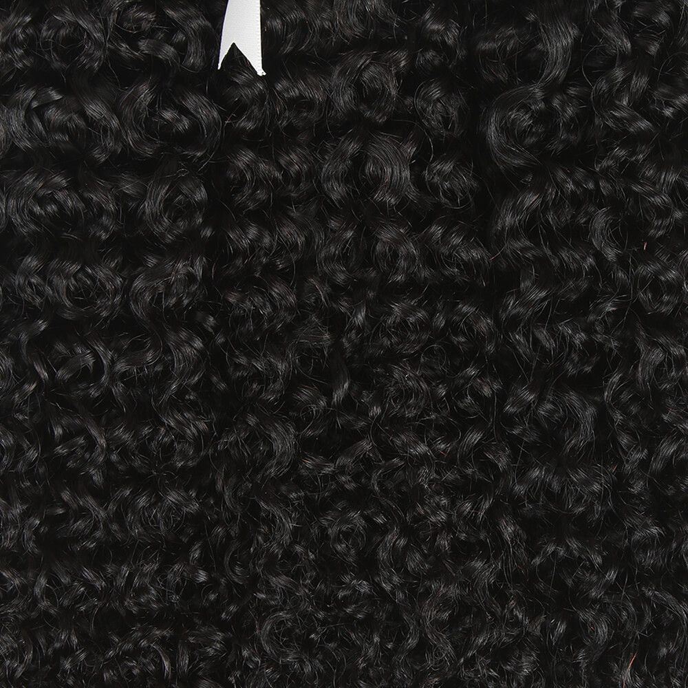 QVR Unprocessed Bohemian Curly Bundles Remy Human Hair 3pcs Natural Black - Image 7