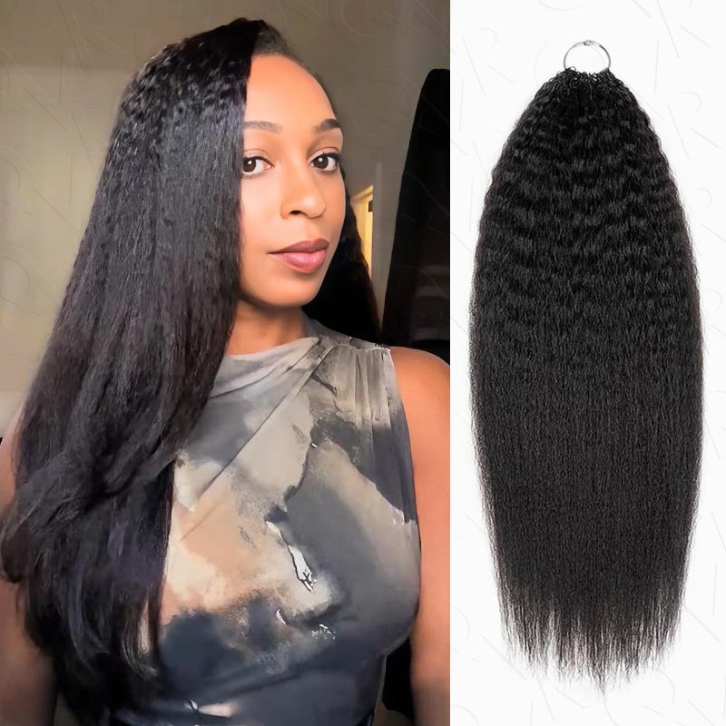 QVR Deep Wave Crochet Hair Natural Black Machine Made Feather Human Hair Extension - Image 16