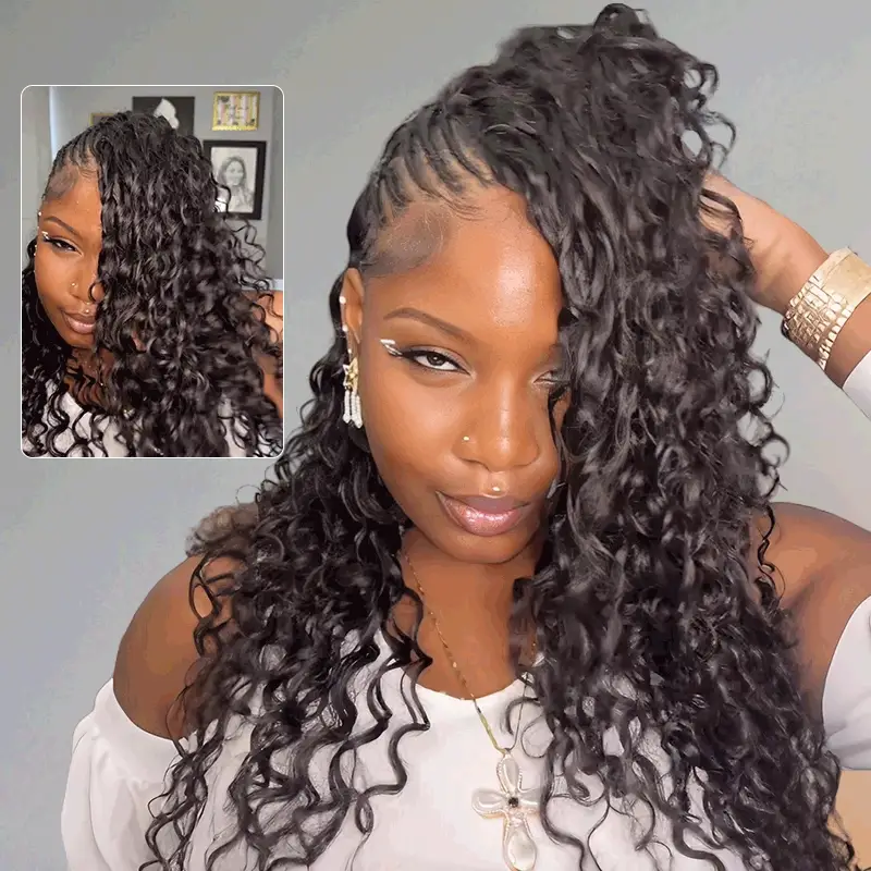 QVR Body Wave Crochet Hair Natural Black Machine Made Feather Human Hair Extension - Image 5