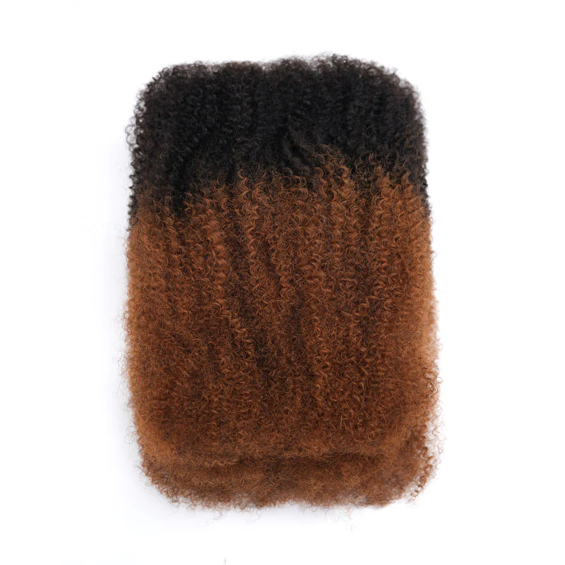 QVR Ombre Brown #T1B/30 Afro kinky Bulk Human Hair for Braiding & Twists - Image 5