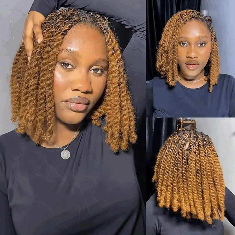 QVR #27/30 Afro Kinky Bulk Mixed Color Human Hair for Braiding DreadLock - Image 14