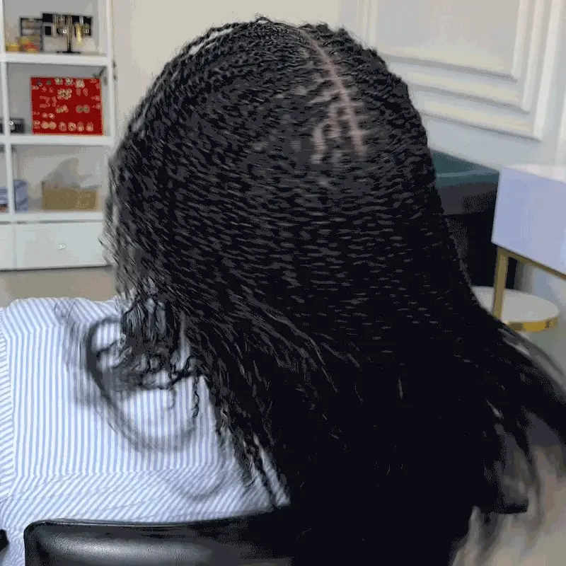 QVR Type 4C Afro Kinky Bulk Braiding Human Hair Extensions For Black Women - Image 7