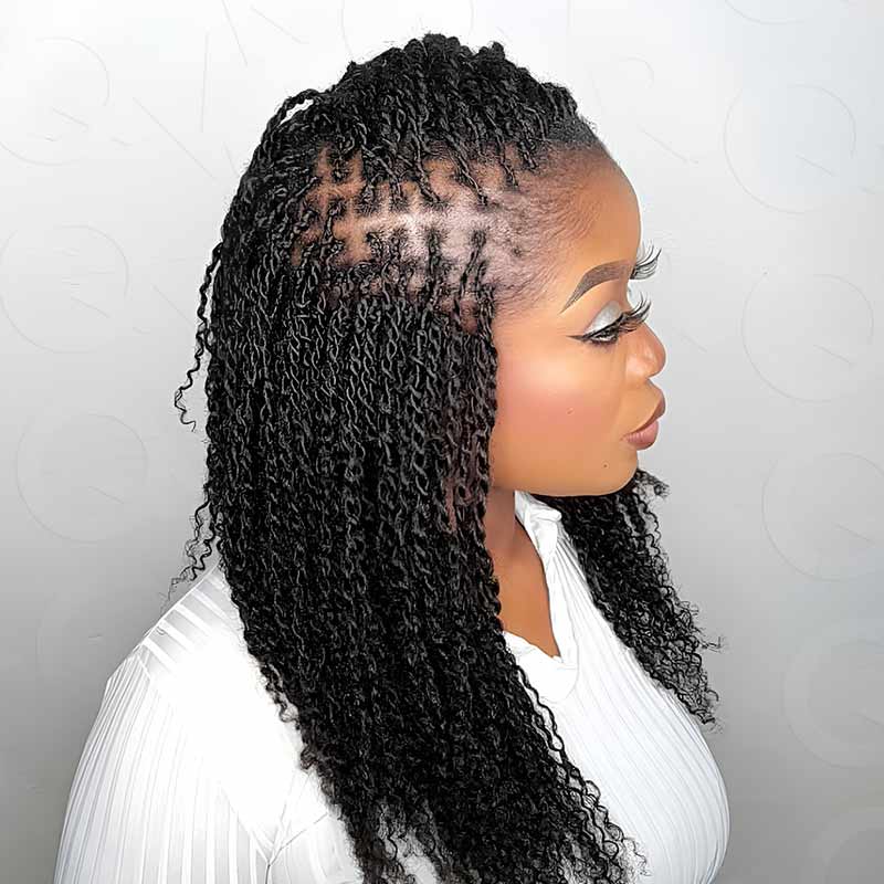 QVR Natural Black Afro kinky Bulk Hair Extensions For Braiding Dreadlock Human Hair - Image 6