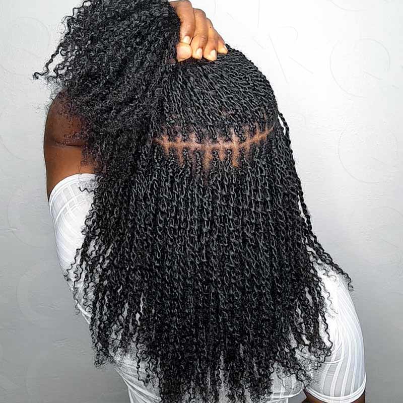 QVR Natural Black Afro kinky Bulk Hair Extensions For Braiding Dreadlock Human Hair - Image 7