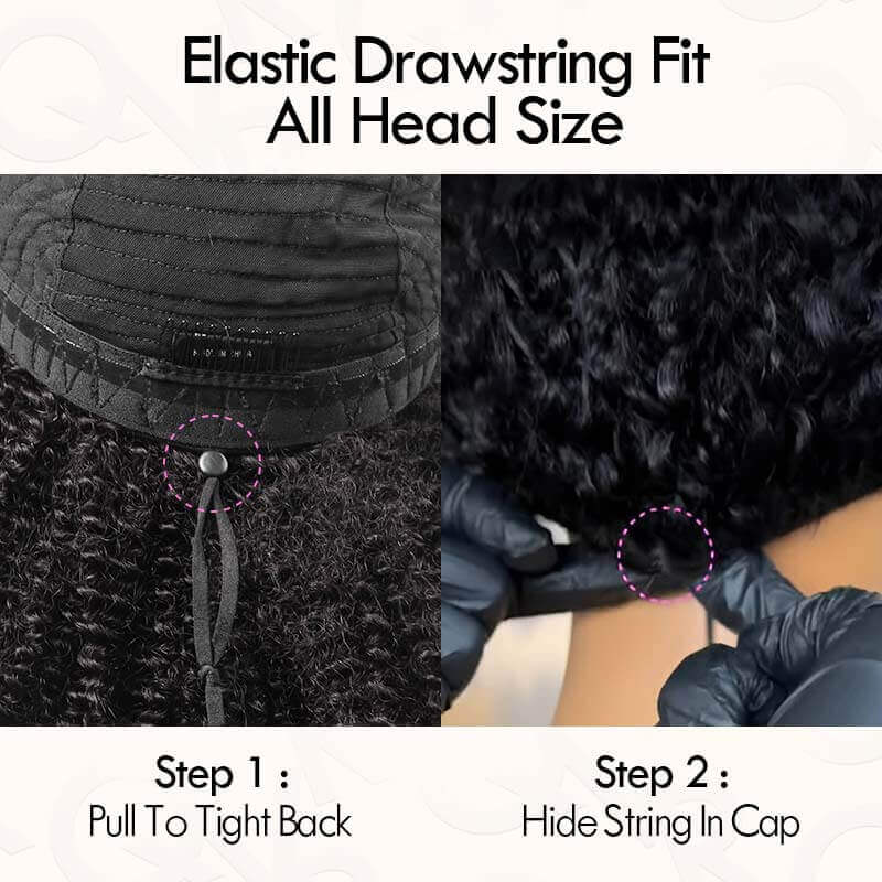 QVR Kinky Curly V Part Wigs Human Hair Beginner Friendly No Leave Out - Image 10