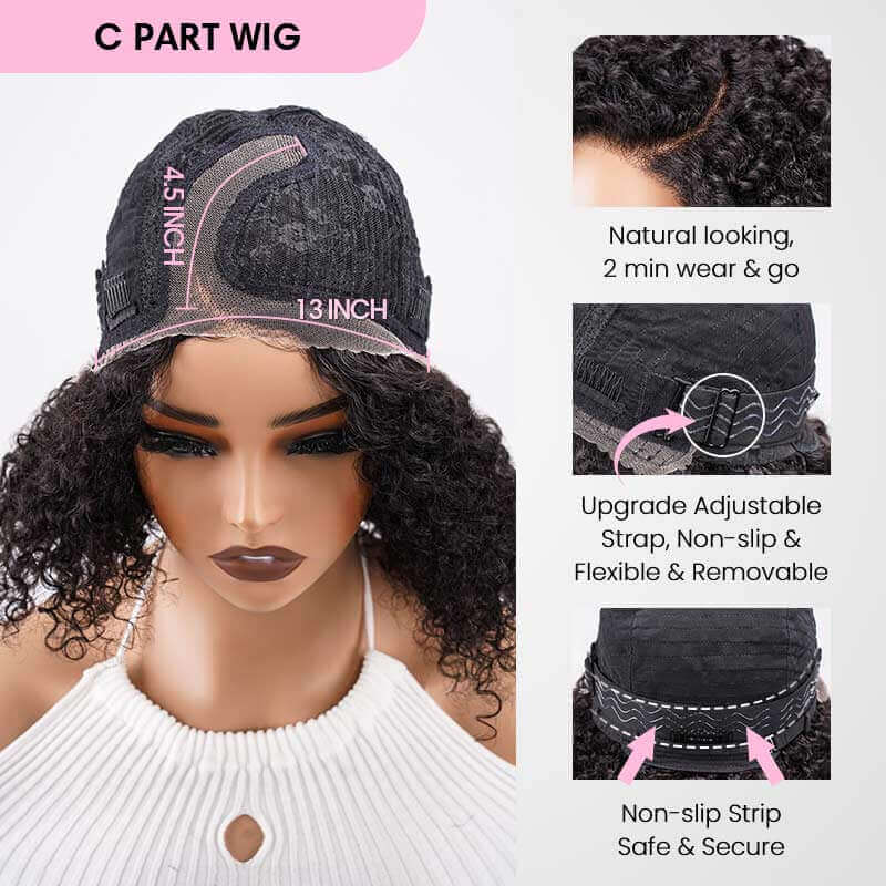 QVR Honey Blonde Highlight Short Cut Curly Wig Glueless Side Part Wig Beginner Friendly - Image 6