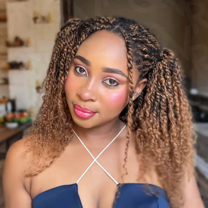 QVR #27/30 Afro Kinky Bulk Mixed Color Human Hair for Braiding DreadLock - Image 8
