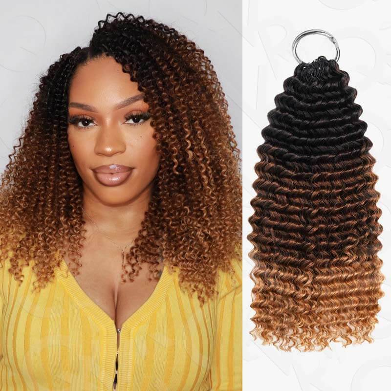 QVR Soft Feather Crochet Hair 3 Packs Small Kinky Curly Machine Made Human Hair Extension - Image 28