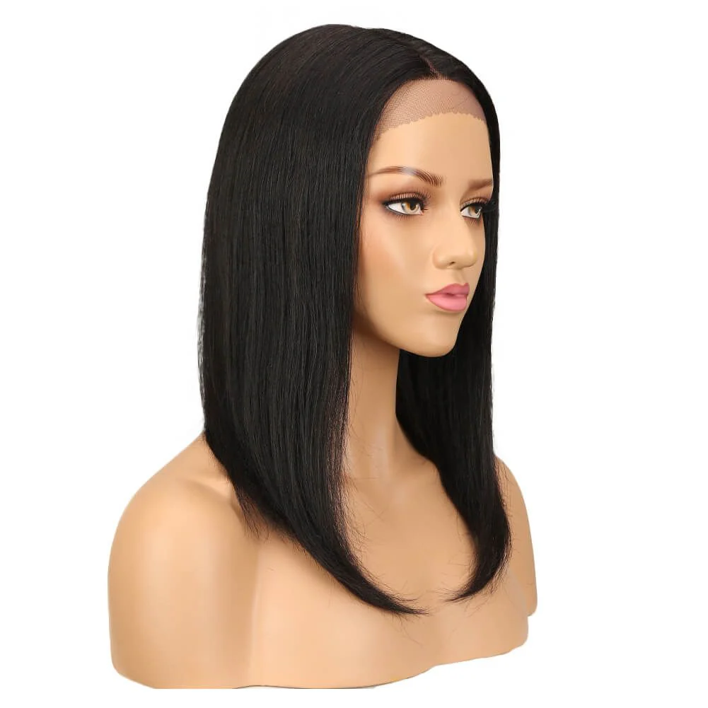QVR Lace Front Human Hair Wigs 16 Inches Short Straight Wigs For Black Women | Page - Image 3