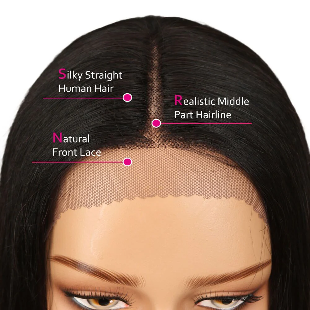 QVR Lace Front Human Hair Wigs 16 Inches Short Straight Wigs For Black Women | Page - Image 8